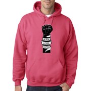 Trendy USA 1087 - Adult Hoodie Fist Pump Arm Band Black Lives Matter Human Rights Sweatshirt Medium Heliconia