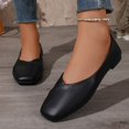 thumbnail image 5 of Gealkoca Square Toe Ballet Flats for Women Soft Leather Shoes Slip On Loafer Flats Comfortable Casual Dress Shoes Women's Casual Soft Soled Loafers, 5 of 7