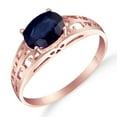 thumbnail image 2 of Galaxy Gold 14k Solid Rose Gold Filigree Ring with 1.15 Carat (CTW) Natural Blue Sapphire-2394R (10), 2 of 7