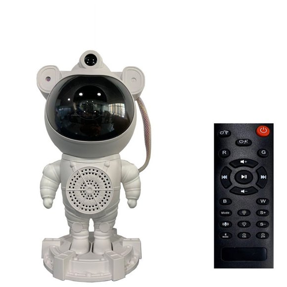 Astronaut starry sky light, wave projector, night light, romantic atmosphere light, 360° rotation, white