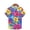 Multicolor, variant on Dianli Men's Casual Floral Hawaiian Short Sleeve Lapel Shirt Tropical Print Button-Up Lightweight Breathable Beach Vacation Top