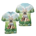 thumbnail image 3 of Happy Easter Hello Spring Soft Coated Wheaten Terrier Playing Football All Over Print 3D Shirt Unisex Merch Wheatie Dog Lover - 13003, 3 of 6