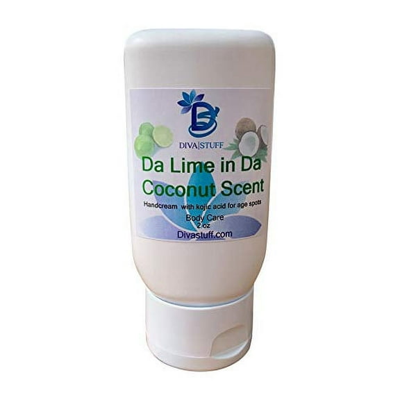 Diva Stuff Nourishing Hand Cream with Kojic Acid for Sun and Age Spots, Da Lime in Da Coconut Scent