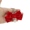 thumbnail image 4 of Unique Bargains 1 Pc Fashion Velvet Bow Handbag Charm Bag Accessories Red, 4 of 5