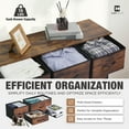 thumbnail image 5 of CAPHAUS Drawer Storage Tower w/ 14 Fabric Bins, Office Drawer, Sorting Unit, Chest of Drawers, Organizer w/ P2 Board Top & Fabric Bins, Organizer Unit for Multi-purpose, Hallway, Office, Rustic Oak, 5 of 9