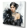 thumbnail image 2 of Designart "African American Woman Portrait Jazz Age Elegance I" Fashion Wall Art - Glam Black Fashion Woman Entryway Wall Art, 2 of 6