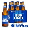 Bud Light Beer, 6 Pack Lager Beer, 12 fl oz Glass Bottles, 4.2% ABV, Domestic Beer