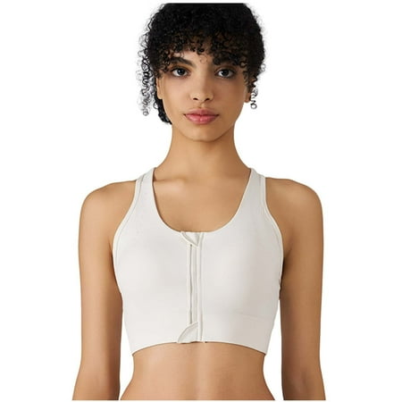 Kovlvoll Front Closure Bras for Women No Underwire Racerback High Support Full Coverage Fitness Running Sports Yoga Bra