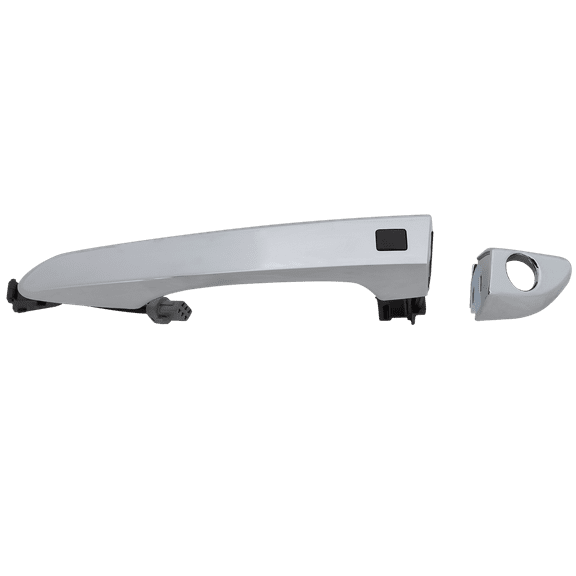 Exterior Door Handle Compatible with 2016-2021 Hyundai Tucson Front, Driver Side Chrome With Cover