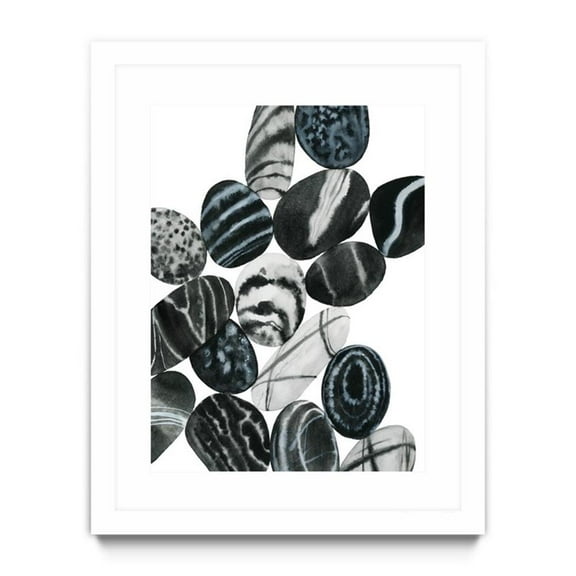 Giant Art 30x40 Dalmatian Rocks I Matted and Framed in White