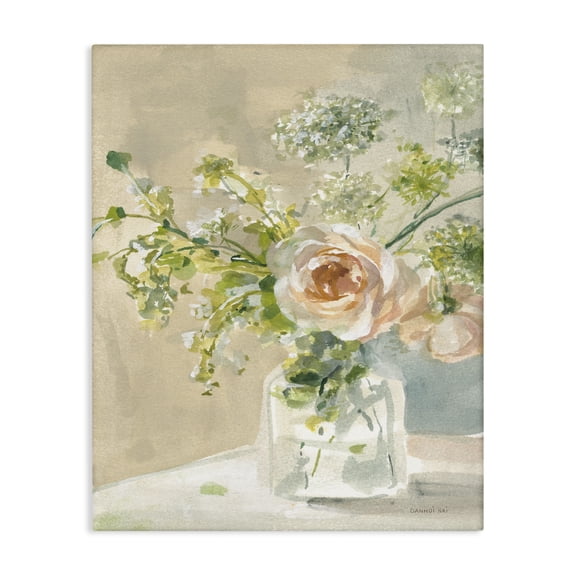 Stupell Industries Shabby Chic Rose Bouquet Canvas Art, 36 x 48, by Danhui Nai
