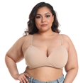 thumbnail image 2 of Valcatch Maternity Nursing Bras for Breastfeeding Women Plus Size Seamless Wireless Bra Beige, 2 of 8