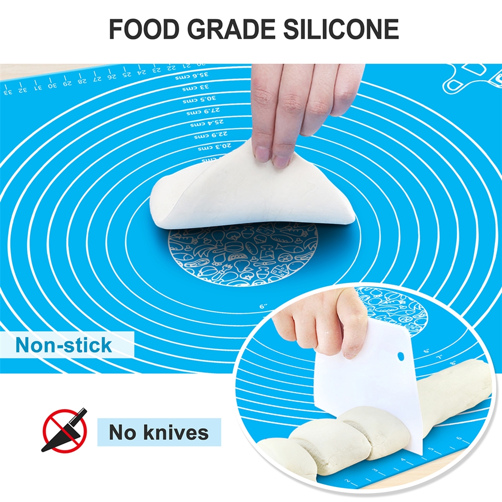 Pastry Mat for Rolling Dough Extralarge FDA Approved Silicone Pastry