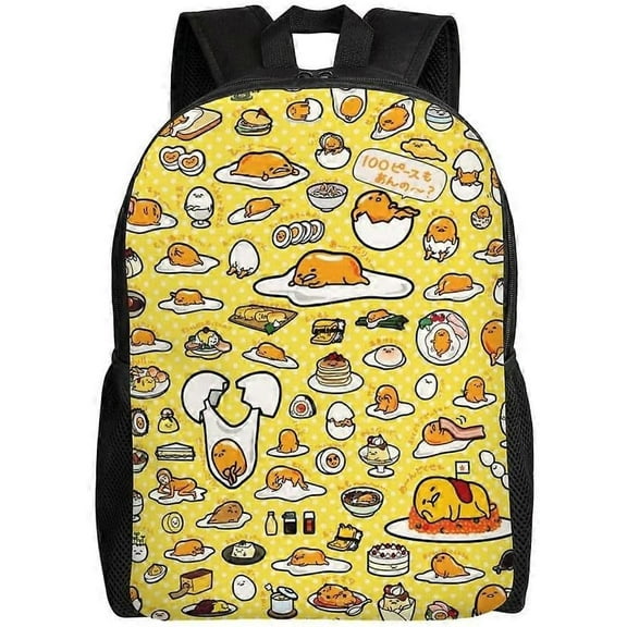 Gudetama Backpack Teenager School Bag Canvas Notebook Backpack Bag