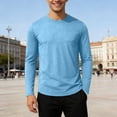 thumbnail image 2 of Men's UPF 50+ Swim Shirts, Long Sleeve Sun UV Protection Water Rash Guard, Lightweight Cool Dry Fishing T-Shirt, 2 of 5
