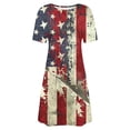 thumbnail image 4 of Nmnitkp Independence Day Print Summer Dresses for Women 2026,Trendy Styles Womens Dresses Fashion Round-Neck Short Sleeved Printed Pullover Dress, 4 of 5