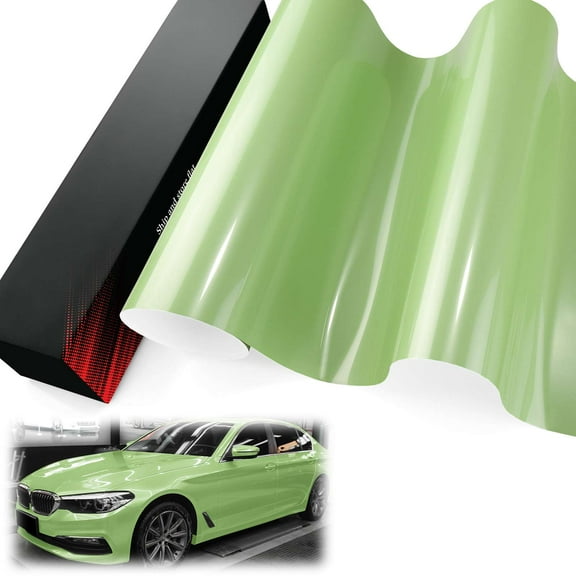 PET Liner Vinyl Super Gloss Pearlescent Mint Green Automotive Wrap Car Vehicle Bubble Free Air Release