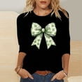 thumbnail image 2 of Zedker St Patricks Day Long Sleeve Shirt for Women Shamrock Clover Love Graphic Shirts Irish Gifts Tee Tops 2026, 2 of 6