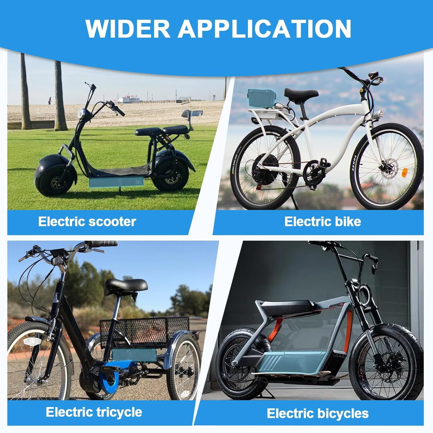 Ebike Battery 36V 16AH Lithium Battery Pack with 30A BMS for Electric Scooter Bicycles Motorcycle