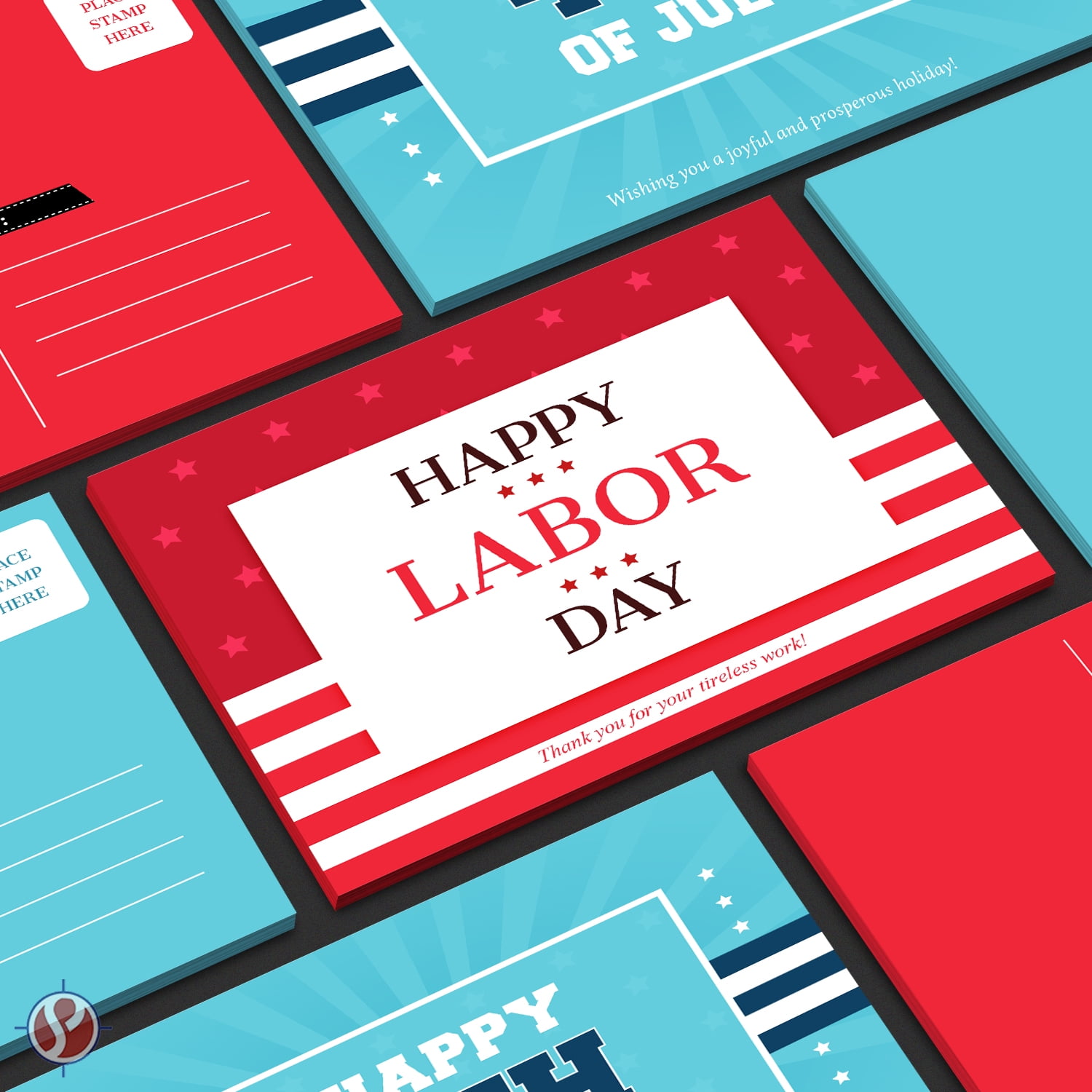Patriotic Colored Card Stock Paper, American Red & Blue 8.5 x 11" Color Cardstock for 4th of July, Labor Day Greetings & Invitations, Arts & Crafts | 65lb Cover | 25 Red, 25 Blue (50 Sheets Total)