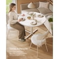 thumbnail image 3 of VASAGLE Dining Table, Small Round Kitchen Table for 4 People, 31.5 x 29.4 Inches, for Dining Room, Living Room, Farmhouse, Water-Resistant, Snow White, 3 of 6