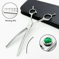 thumbnail image 6 of 7.5" wingsbro Curved Thinning Dog Scissor, Curved Blender Scissors, Professional Pet Shear for Groomer, Ergonomic Dog Grooming Scissor, Durable Smooth, 6 of 7