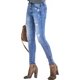 thumbnail image 2 of Jeans bootcut vintage de cintura baja rasgados con botones para mujer de los años 90 2023CeruleanX-Large, 2 of 5
