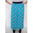thumbnail image 2 of 37" Long Lined Pleated Chiffon Skirt | Women Maxi Skirts Turquoise | Matching Scarf Included | [NYQZ-753] | WAIST=  30, 2 of 4