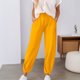 thumbnail image 2 of Pantalones casuales ajustados con puños en los tobillos para mujer - Elásticos, de color liso, con bolsillos funcionales - Primavera/verano, S-XXXL, 2 of 5
