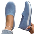 thumbnail image 4 of SuTry Women's Slip On Sneakers Walking Shoes Breathable Knit Mesh Lightweight Soft Sole Easy On Scalloped Collar Comfort Cushion School Outdoor Travel Casual Flats(43), 4 of 9