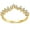 Gold, variant on Viviana Half Eternity Ring for Women Sterling Silver CZ Anniversary Band Stackable Chevron Curve by Ginger Lyne