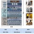 thumbnail image 2 of to My Son Gifts Blanket - Son Gifts from Mom/Dad Blankets - Gifts for Grown Son - Son Gifts from Mother/Father - Christmas Graduation Birthday Gift Ideas for Son, 2 of 7