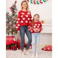 thumbnail image 5 of SonxaHe Little Girl's Sweaters Christmas 3D Santa Print Long Sleeved Sweaters Child Xmas Party Knitted Pullover Sweater Red,Sized 6-7, 5 of 5