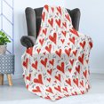 thumbnail image 4 of Love Soft Flannel Fleece Throw Blanket, Hand Written I Love You Phrases Heart Valentines Day Inspiration, Cozy Plush for Indoor and Outdoor Use, 70" x 90", Vermilion Black White, by Ambesonne, 4 of 5