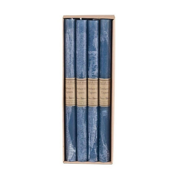 Whitehurst Traditional Wax Taper Candle Box - 12" - Blue - Pack of 4