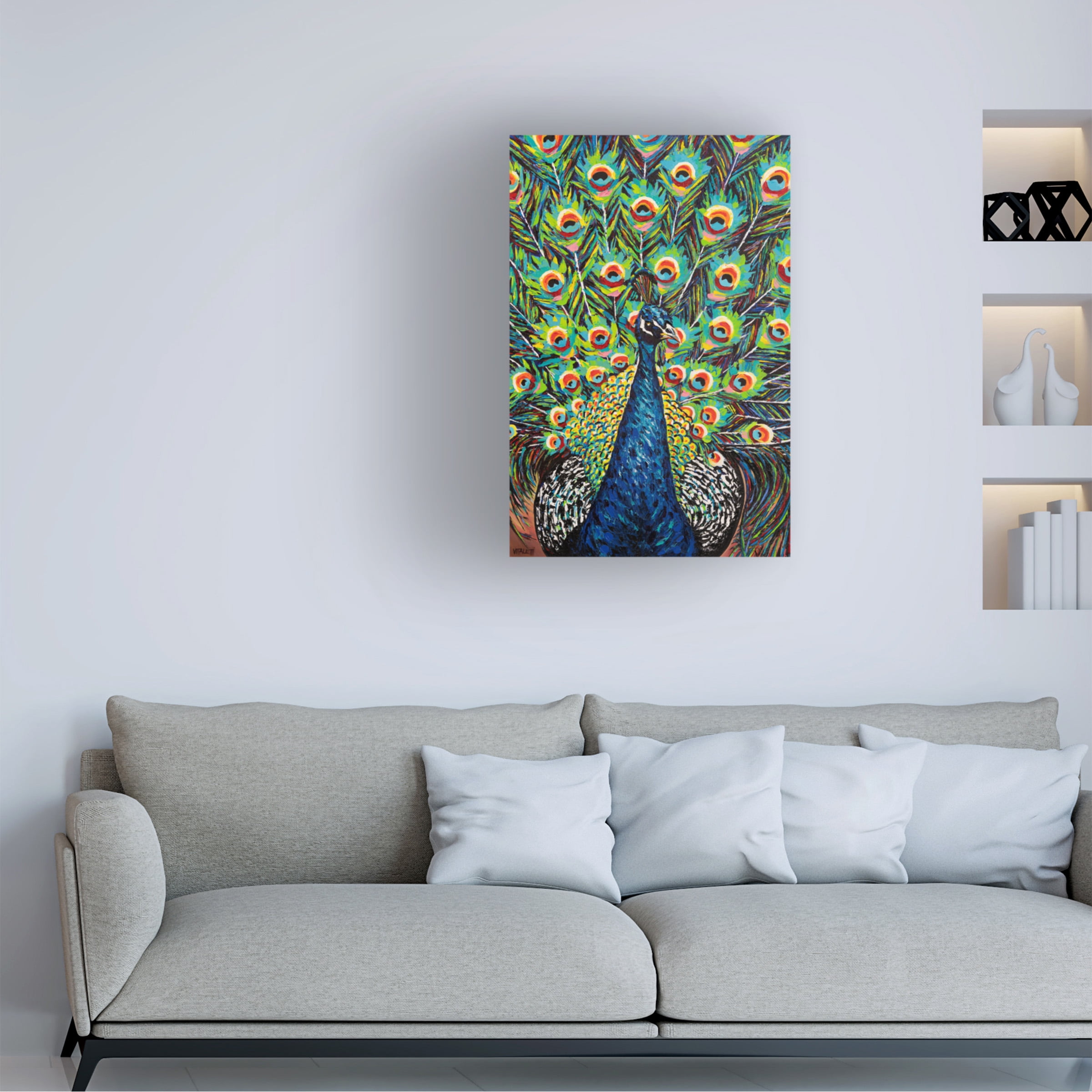 Carolee Vitaletti 'Lavish Peacock II' Canvas Art