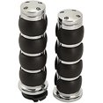 thumbnail image 3 of Empuñaduras de motocicleta, empuñaduras de manillar de motocicleta con acelerador cromado negro de 7/8 "para Honda Suzuki Kawasaki Yamaha, 3 of 5