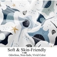 thumbnail image 5 of Kid Cute Shower Curtain, Blue Cartoon Manta Ray Starfish Printing Summer Bathroom Curtain Home Decor Waterproof Fabric Machine Washable with 12 Hooks, 5 of 6