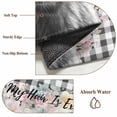 thumbnail image 6 of Runner Rug 2'x6', Black Cow Floral Washable Non-Slip Hallway Runner Rugs, Black Buffalo Plaid Farmhouse Animals Bedside Rugs Floor Mats Carpet Runners for Kitchen Bathroom Laundry Room, 6 of 8