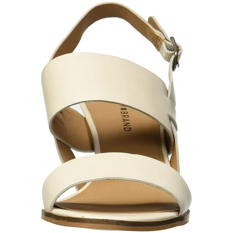 Lucky Brand Women's Shivona Heeled Sandal - Casual Buckle Strap Sandal With Stacked Heel