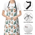 thumbnail image 6 of Honeii Winter Woodland Friends Print Waterproof Apron, Adjustable Kitchen Apron with Pockets,for Gardening, Dishwashing, Meat Processing, Car Washing, and Pet Grooming, 6 of 8