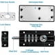thumbnail image 4 of Pestillo de cerradura de combinación Cerradura de combinación de 4 dígitos Cerradura de puerta de código mecánico Cerradura deslizante sin llave Cerradura de puerta a prueba de manipulacione, 4 of 5