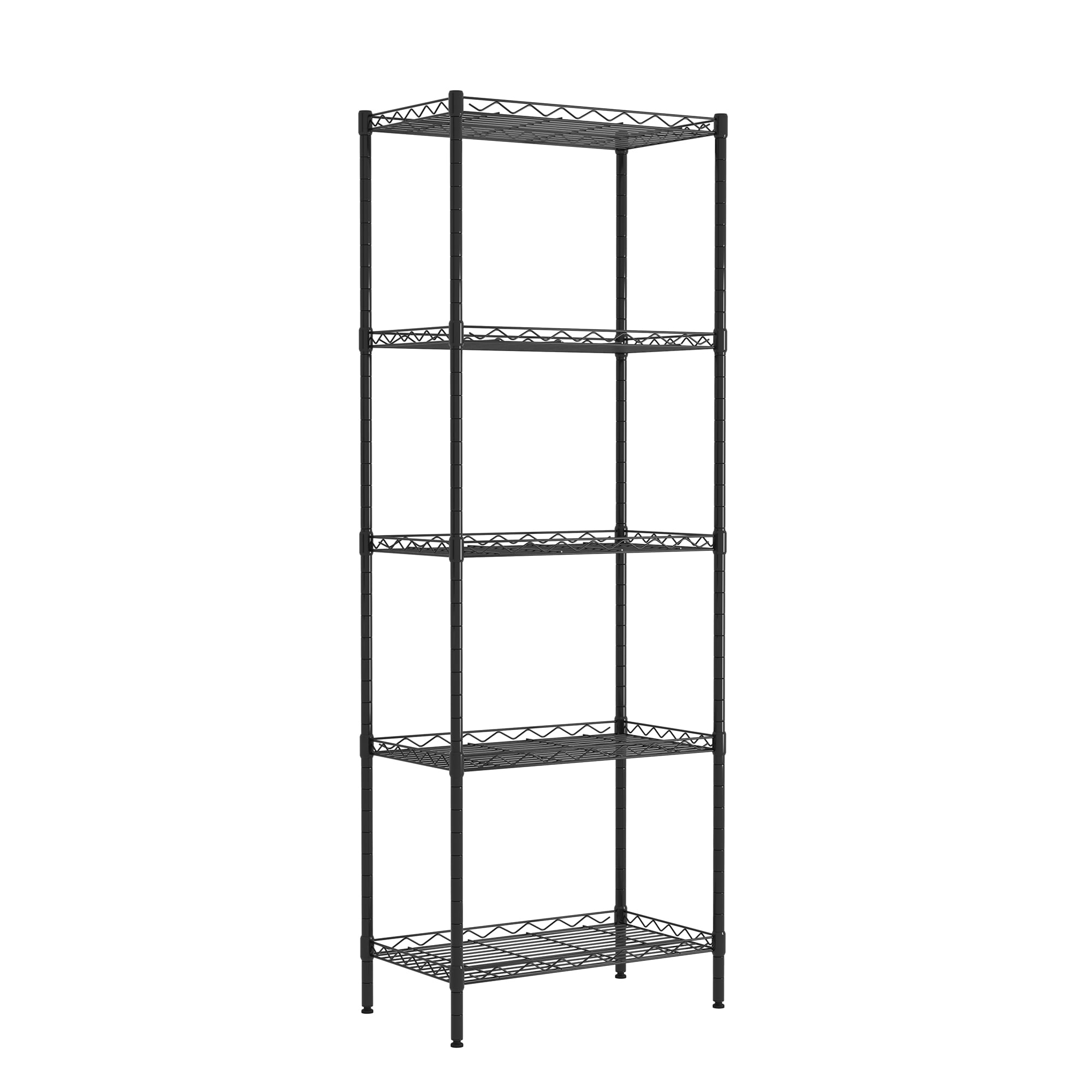 YYAo 5 Tier Wire Shelving, 59.06" Metal Display Shelf for Kitchen, Adjustable Black Plant Shelf Rack YYAo 5 Tier Wire Shelving, 59.06" Metal Display Shelf for Kitchen, Adjustable Black Plant Shelf Rack