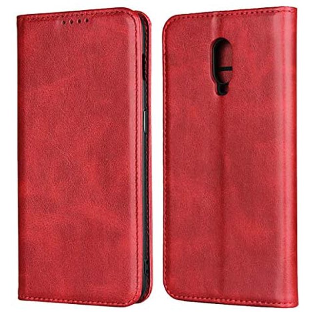 iCoverCase OnePlus 6T Étui Portefeuille, Porte-Cartes en Cuir PU Magnétique Premium avec Support et Rabat