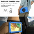 thumbnail image 6 of Kids Friednly Case for Samsung Galaxy Tab A7 Lite/T220/T225, EVA Foam Shoulder Strap Shockproof Protective Case with Pencil Holder Rotated Handle Bracket Stand Heat Dissipation Cover,Blue, 6 of 8