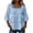 Blue#women's short sleeve puff ruffle v neck linen tops, variant on Square Neck Lace Summer Tops for Women Cotton Linen 3/4 Sleeve Summer T Shirt Loose Empire Waist Gauze Beach Vacation Blouse Green,S