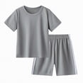 thumbnail image 4 of TOWED22 2Pcs Newborn Baby Boy Outfits National Parks Bear Short Sleeve T-Shirt Tops Shorts Pants Set Toddler Summer Clothes Grey,10-11 Y, 4 of 4
