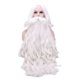 thumbnail image 2 of Morematch, regalo de Navidad, peluca de Papá Noel y barba, pelo sintético, pelucas cortas de Cosplay para hombres, accesorios para el cabello blanco, sombrero, 2 of 4