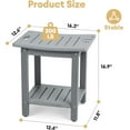thumbnail image 3 of Banc de Douche pour Intérieur de Douche, Tabouret de Douche HDPE pour Raser les Jambes Chaise de Douche avec Étagère de Rangement/poignée, Siège de Douche Imperméable pour Salle de Bain, SPA, Utilisation Intérieure Ou Extérieure, 3 of 5