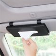 thumbnail image 4 of 2X Caja de pañuelos para coche, funda de piel sintética para asiento trasero, funda negra, 4 of 5